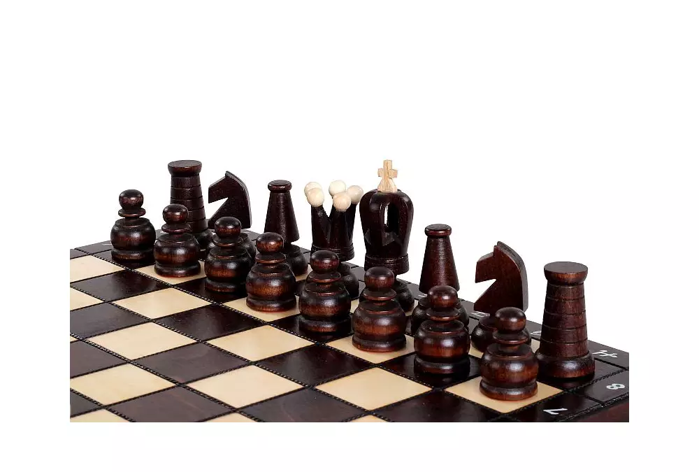 SZACHY DREWNIANE ROYAL MAXI New Line (31x31cm)