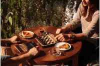 Drewniane szachy szkolne mini - wypalane Drewniane szachy szkolne mini - wypalane