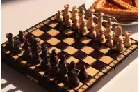 Drewniane szachy szkolne mini - wypalane Drewniane szachy szkolne mini - wypalane