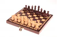 Drewniane szachy szkolne mini - wypalane Drewniane szachy szkolne mini - wypalane