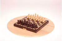 Drewniane szachy szkolne mini - wypalane Drewniane szachy szkolne mini - wypalane