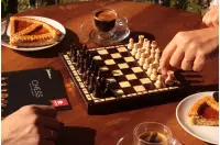 Drewniane szachy szkolne mini - wypalane Drewniane szachy szkolne mini - wypalane