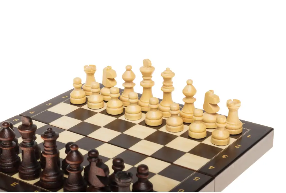 Szachy drewniane szkolne mini 20 cm x 20 cm