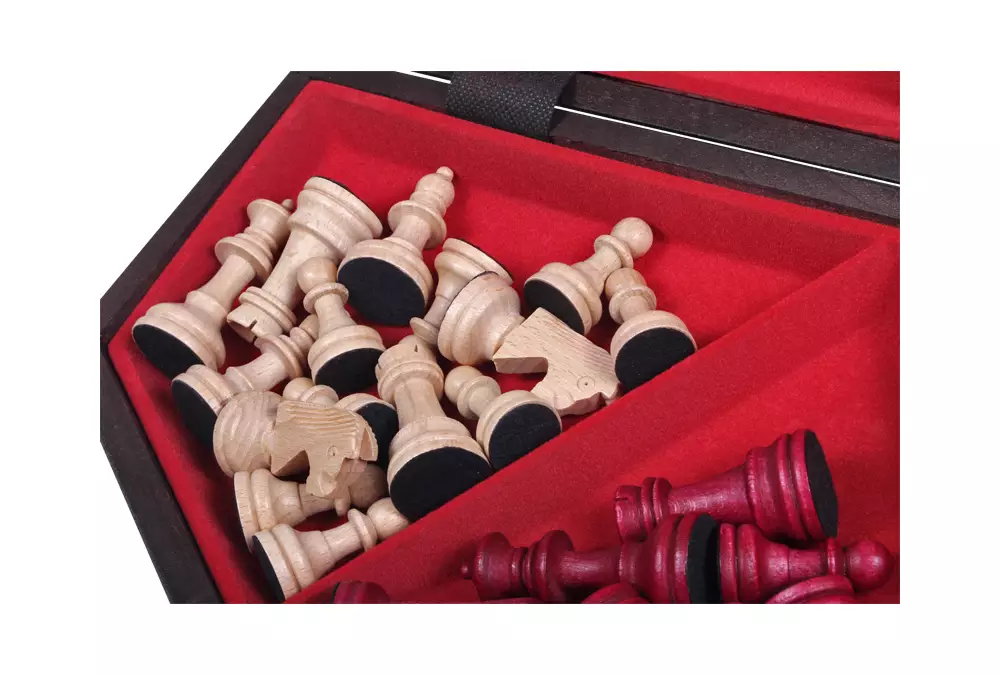 Szachy dla trójki graczy - duże (sześciokątna szachownica o boku 26 cm)