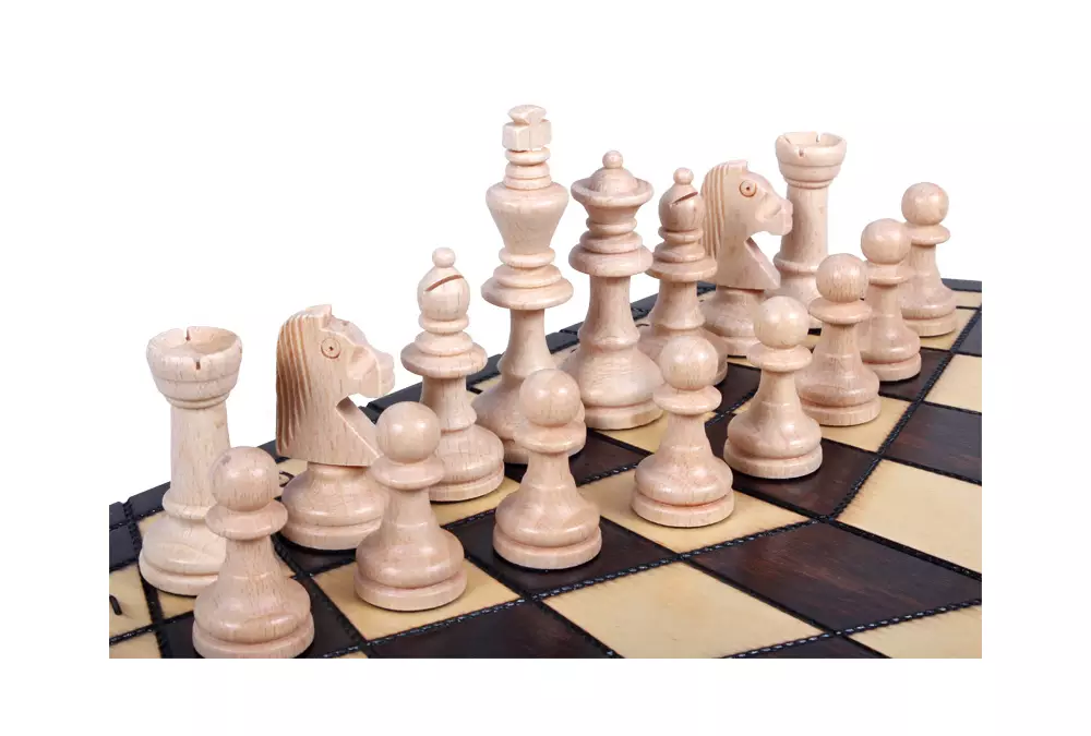 Szachy dla trójki graczy - duże (sześciokątna szachownica o boku 26 cm)