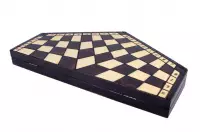 Szachy dla trójki graczy - duże (sześciokątna szachownica o boku 26 cm)
