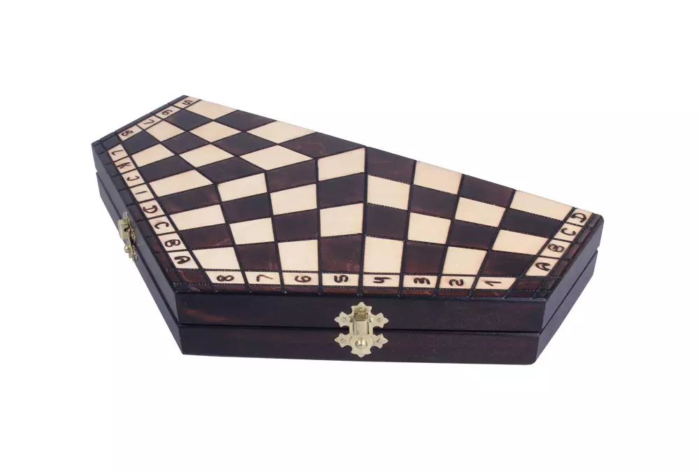 Szachy dla trójki graczy - średnie (sześciokątna szachownica o boku 20 cm)