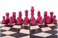 Szachy dla trójki graczy - średnie (sześciokątna szachownica o boku 20 cm)