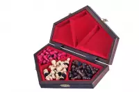 Szachy dla trójki graczy - małe (sześciokątna szachownica o boku 16 cm) Szachy dla trójki graczy - małe (sześciokątna szachownica o boku 16 cm)