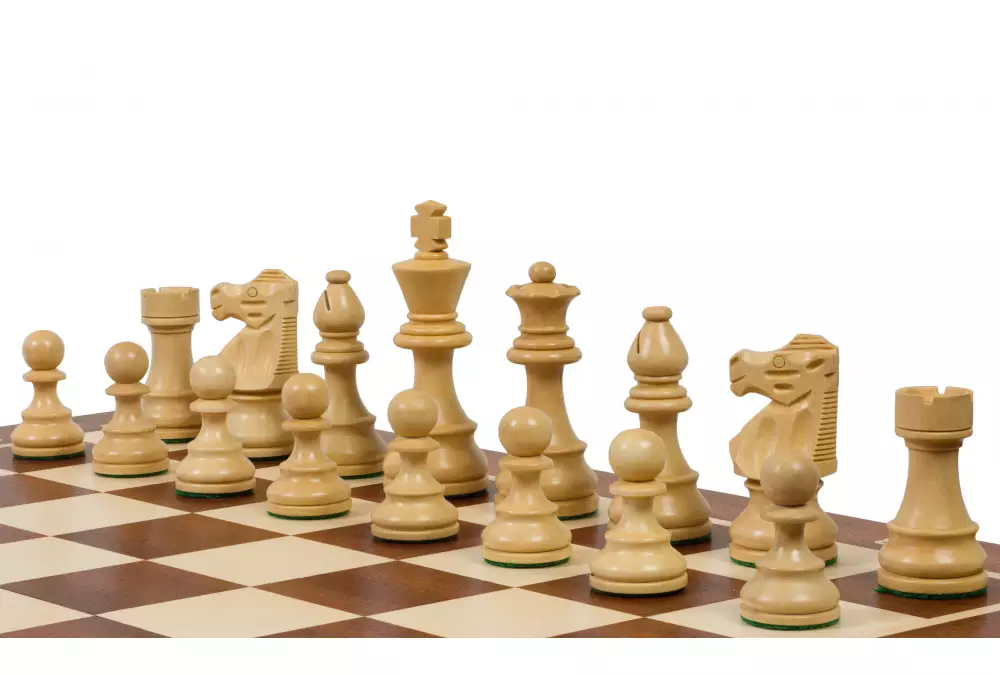 Szachy drewniane French 3,75 cala (pole 58 mm)