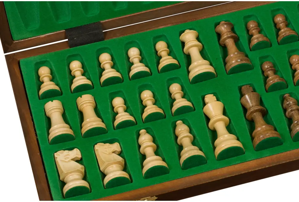 Szachy drewniane French 3,75 cala (pole 58 mm)