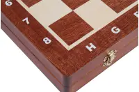 Składana kasetka szachowa do przechowywania figur szachowych (pole 55 mm) Składana kasetka szachowa do przechowywania figur szachowych (pole 55 mm)