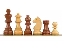 Figury szachowe Timeless Akacja indyjska/bukszpan 3 cale Rzeźbione Drewniane Figury szachowe Timeless Akacja indyjska/bukszpan 3 cale Rzeźbione Drewniane