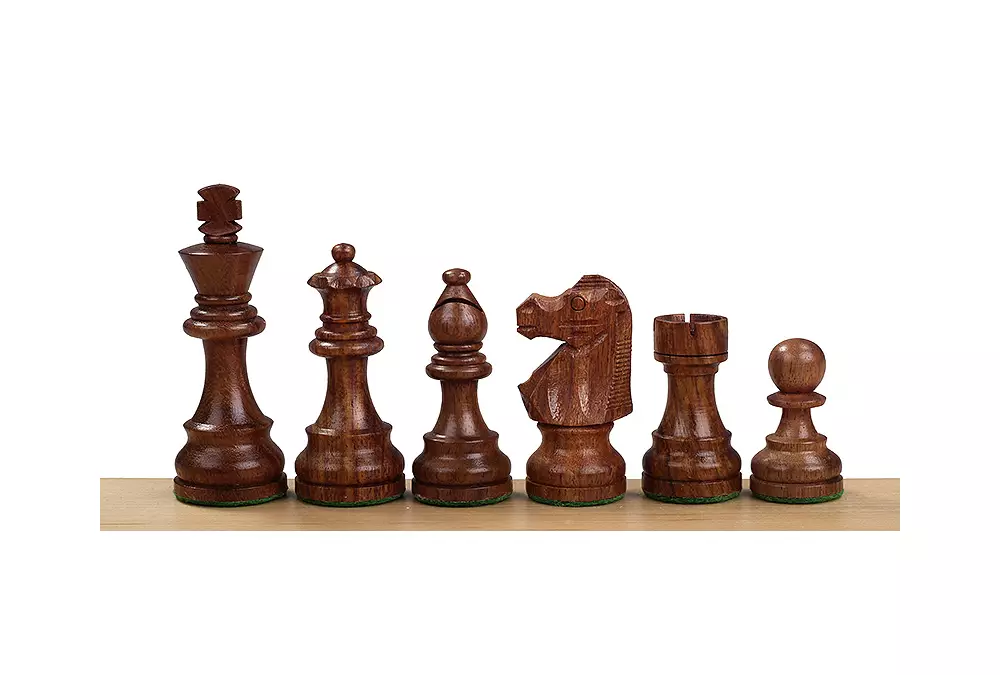 Zestaw szachowy French Lardy (replika) - szachownica (pole 58 mm), figury (król 96 mm)