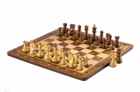 Figury szachowe Zagreb Akacja indyjska/Bukszpan 3,75 cala Rzeźbione Drewniane Figury szachowe Zagreb Akacja indyjska/Bukszpan 3,75 cala Rzeźbione Drewniane