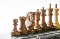 Figury szachowe Zagreb Akacja indyjska/Bukszpan 3,75 cala Rzeźbione Drewniane Figury szachowe Zagreb Akacja indyjska/Bukszpan 3,75 cala Rzeźbione Drewniane