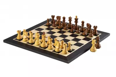 Figury szachowe Zagreb Akacja indyjska/Bukszpan 3,5 cala