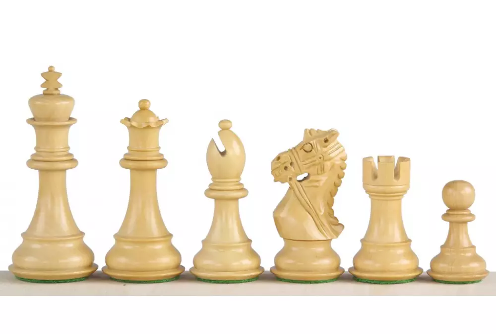 Figury szachowe King's Bridal Hebanizowane 3,75 cala Rzeźbione Drewniane