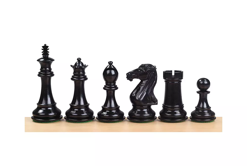 FIGURY SZACHOWE ROYAL KNIGHT HEBANOWE 4 CALE