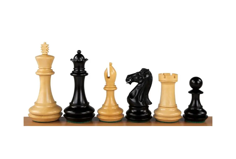 Figury szachowe Champfered Base Heban 4 cale