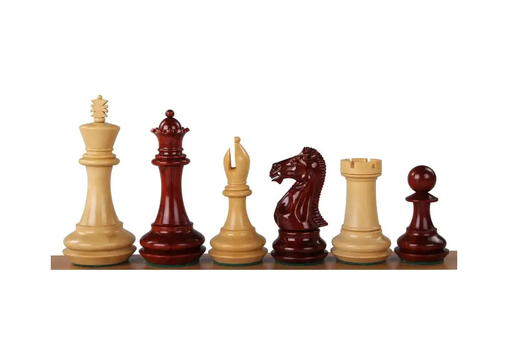 Figury szachowe Champfered Base Paduk 4,25 cala