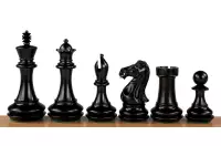 Figury szachowe Champfered Base Heban 4 cale