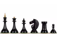 Figury szachowe Queen's Gambit 1957 Bukszpan hebanizowany 3,75 cala Figury szachowe Queen's Gambit 1957 Bukszpan hebanizowany 3,75 cala