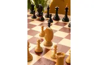 Figury szachowe Queen's Gambit 1957 Bukszpan hebanizowany 3,75 cala Figury szachowe Queen's Gambit 1957 Bukszpan hebanizowany 3,75 cala