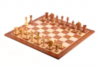 Figury szachowe Queen's Gambit 1957 akacja indyjska 3,75 cale Figury szachowe Queen's Gambit 1957 akacja indyjska 3,75 cale