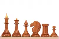 Figury szachowe Queen's Gambit 1957 akacja indyjska 3,75 cale Figury szachowe Queen's Gambit 1957 akacja indyjska 3,75 cale