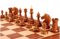 Figury szachowe Queen's Gambit 1957 akacja indyjska 3,75 cale Figury szachowe Queen's Gambit 1957 akacja indyjska 3,75 cale