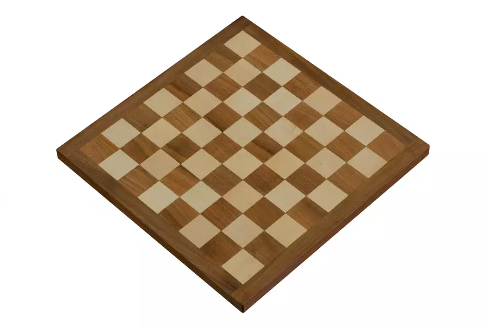 Deska szachowa z litego drewna (pole 45 mm) akacja / bukszpan