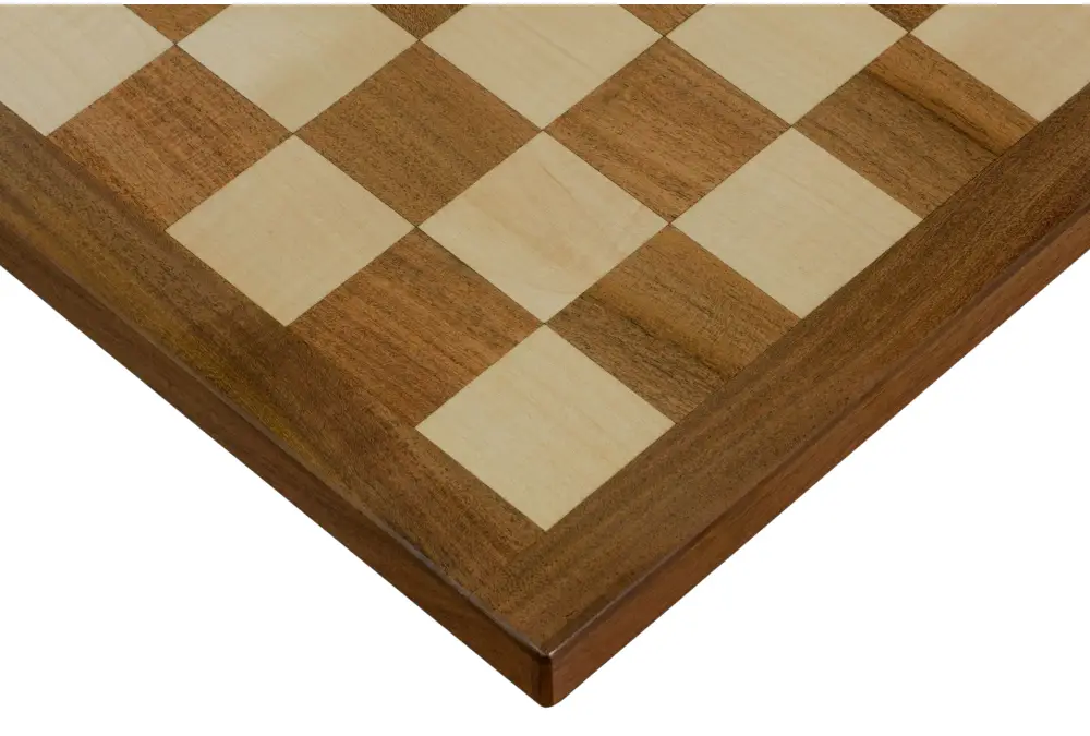 Deska szachowa z litego drewna (pole 45 mm) akacja / bukszpan