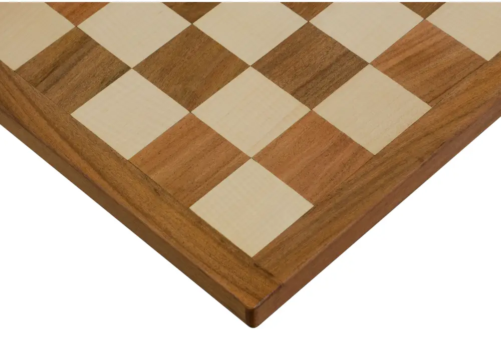 Deska szachowa z litego drewna (pole 50 mm) akacja / bukszpan