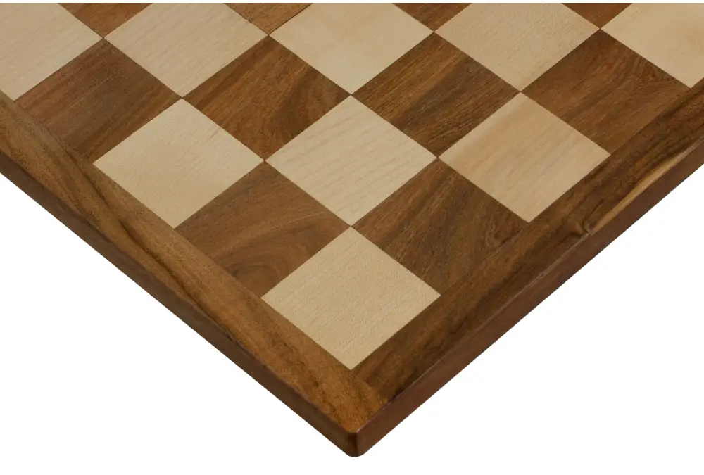 Deska szachowa z litego drewna (pole 55 mm) akacja / bukszpan