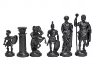 Figury szachowe stylizowane na Cesarstwo Rzymskie, kremowo-czarne (król 98 mm) Figury szachowe stylizowane na Cesarstwo Rzymskie, kremowo-czarne (król 98 mm)