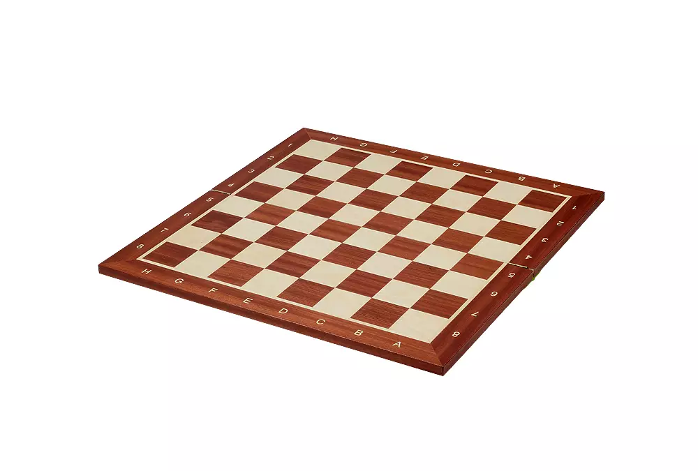 Deska szachowa składana nr 6 (z opisem) mahoń/klon (intarsja)