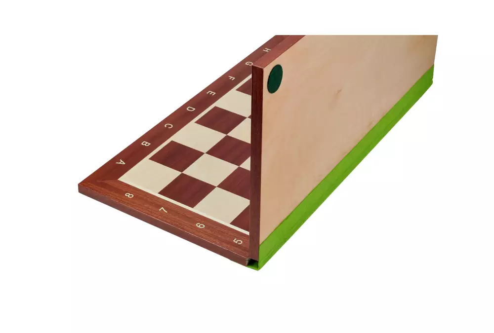 Deska szachowa składana nr 6 (z opisem) mahoń/klon (intarsja)