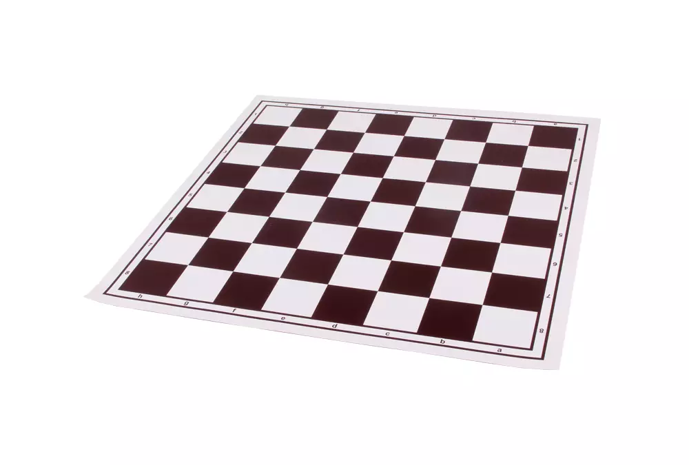 Zwijana, winylowa deska szachowa, biało - brązowa