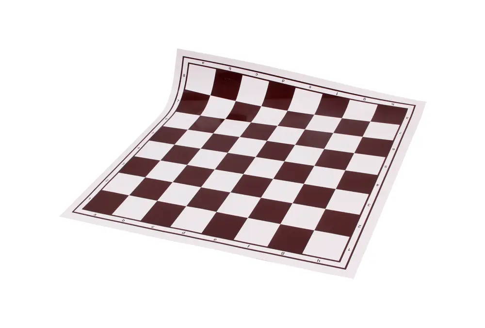 Zwijana, winylowa deska szachowa, biało - brązowa