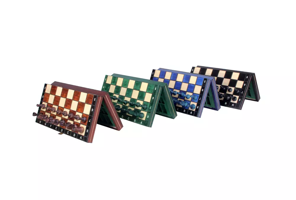 SZACHY MAGNETYCZNE DREWNIANE - CZARNE