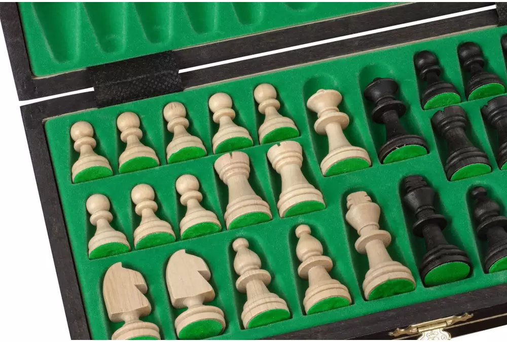 SZACHY MAGNETYCZNE DREWNIANE - CZARNE