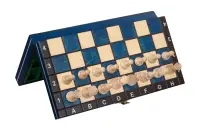 SZACHY MAGNETYCZNE DREWNIANE - NIEBIESKIE SZACHY MAGNETYCZNE DREWNIANE - NIEBIESKIE