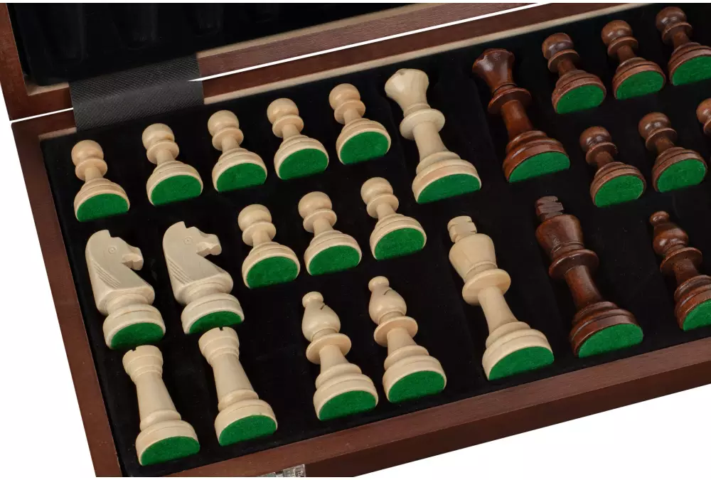 Szachy turniejowe Sunrise (45 x 45 cm) orzech / klon