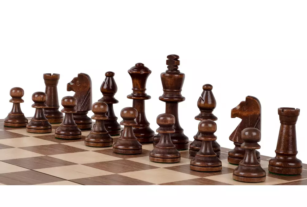 Szachy turniejowe Sunrise (45 x 45 cm) orzech / klon