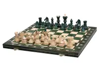 LUKSUSOWE Szachy AMBASADOR - duże (54 x 54 cm), zielone