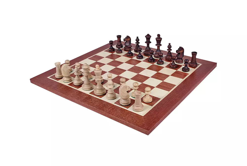 Drewniany kuferek No7 z figurami Staunton