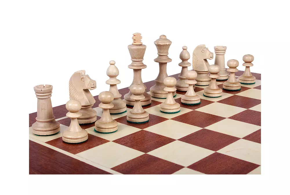 Drewniany kuferek No7 z figurami Staunton