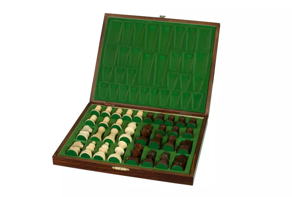 Sunrise Staunton nr 5 (król 90 mm) w eleganckiej drewnianej kasecie