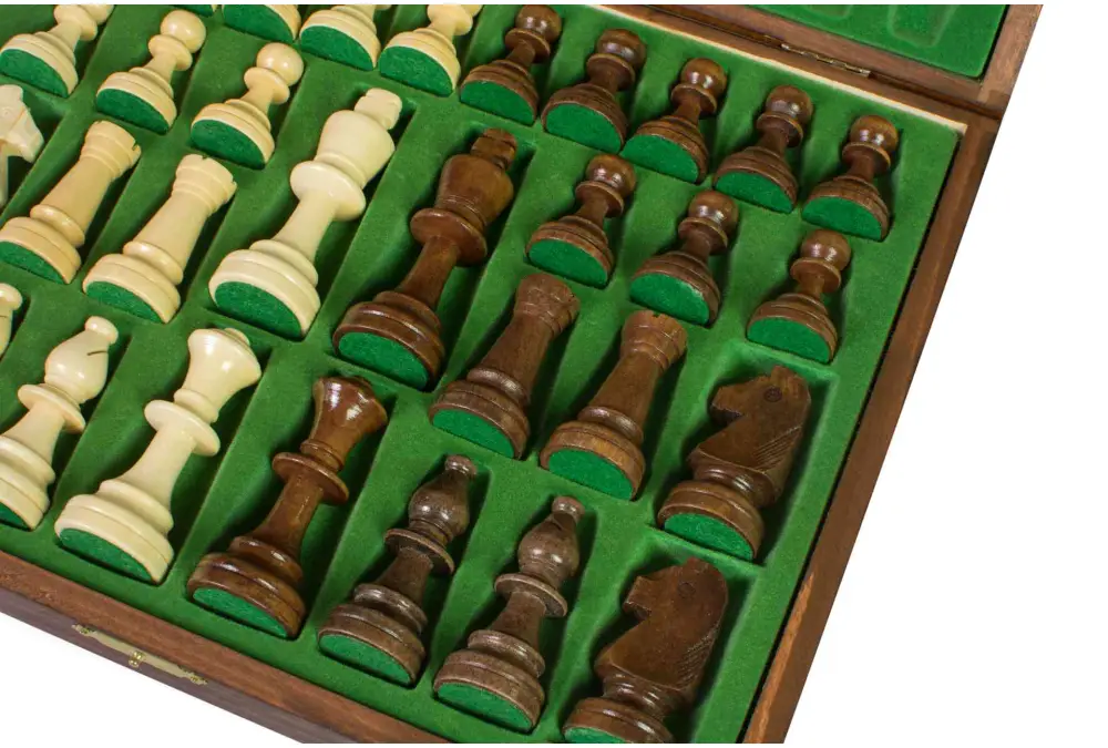 Sunrise Staunton nr 5 (król 90 mm) w eleganckiej drewnianej kasecie